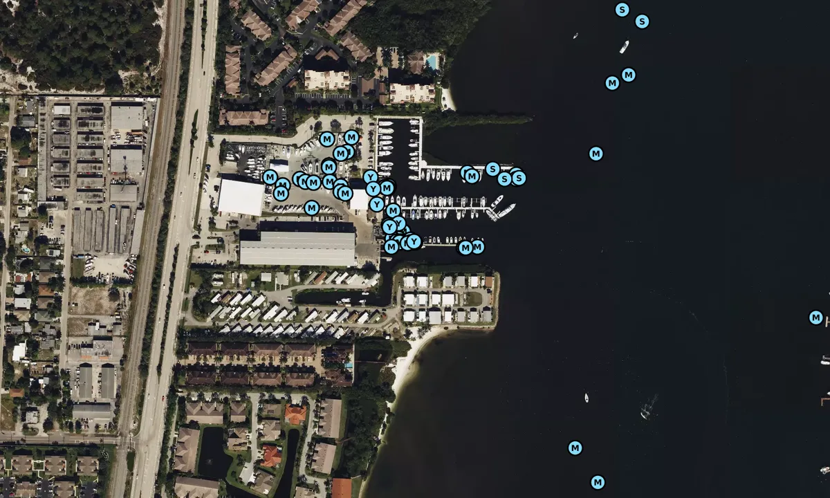 Satelite image of Palm Beach Yacht Center Boat Storage