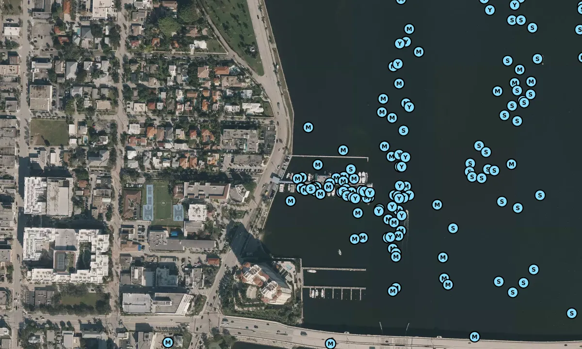 Satelite image of Palm Beach Yacht Club