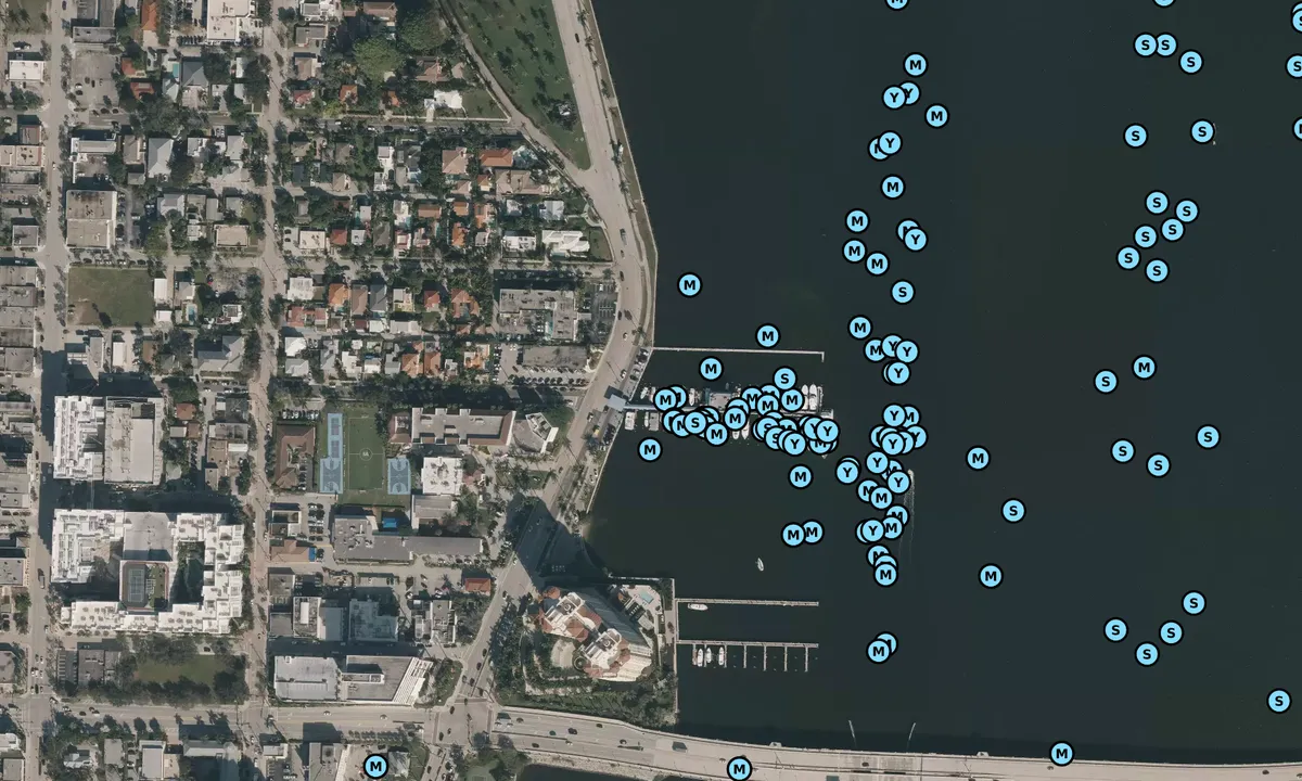 Satelite image of Palm Beach Yacht Club