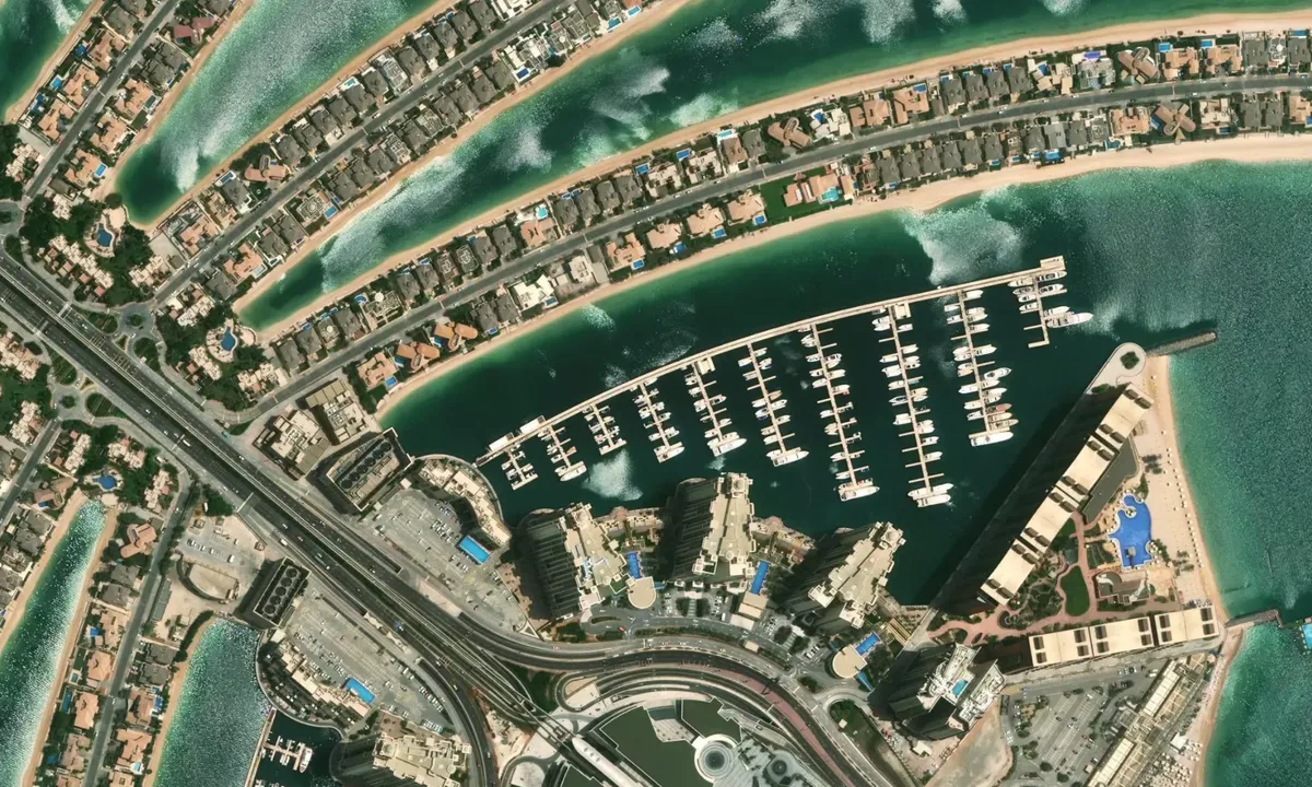 Flyfoto av Palm Jumeirah Marina East