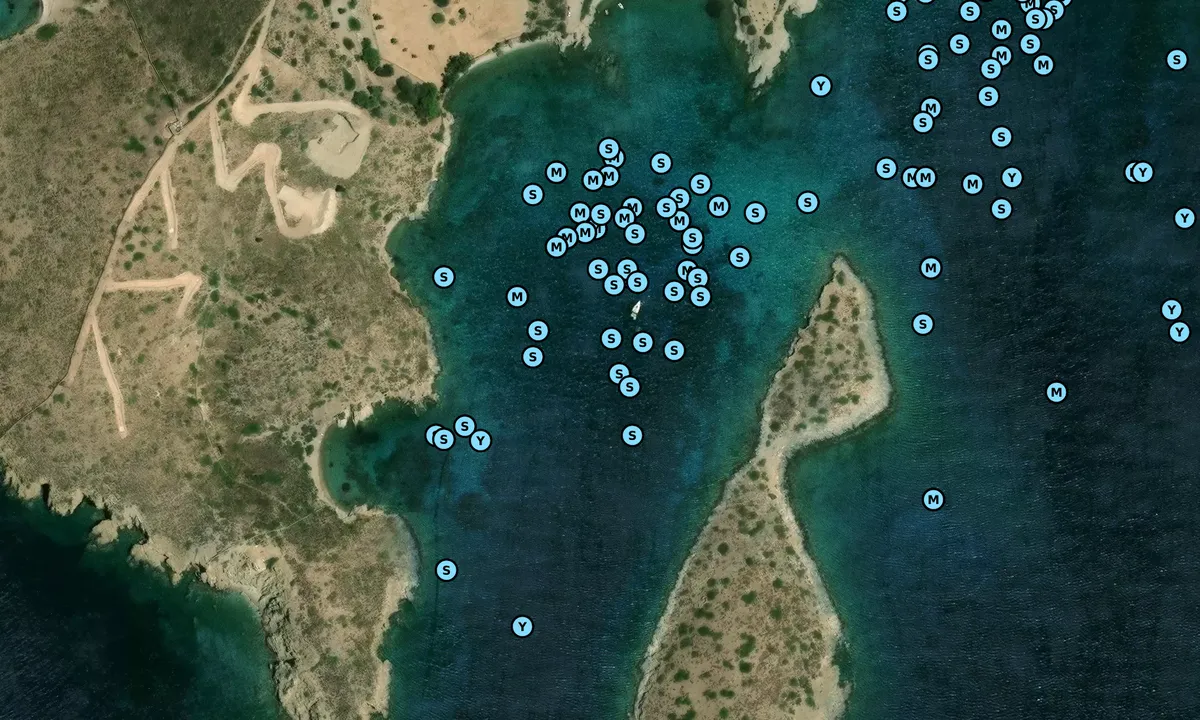Satelite image of Papantria Cove