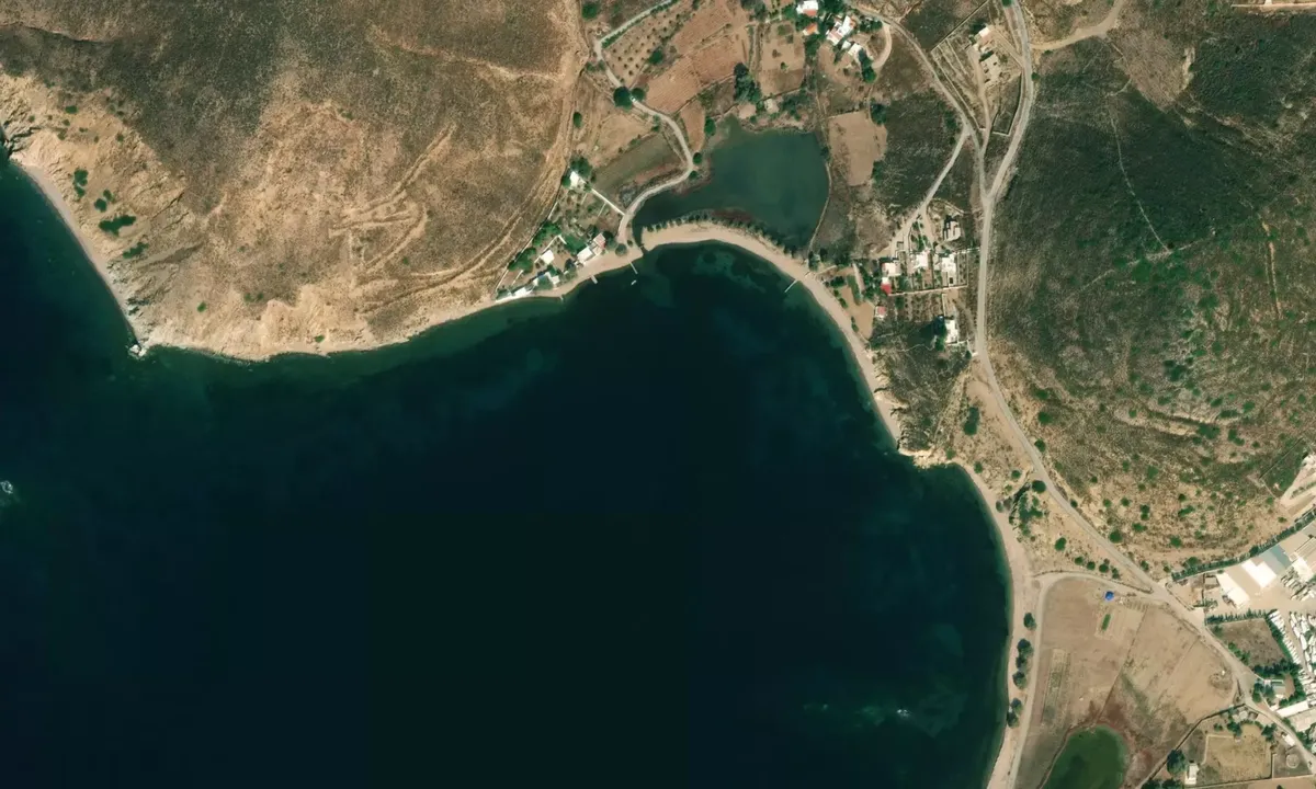 Flyfoto av Paralia Diakofti