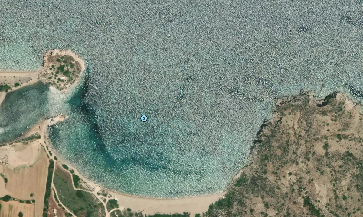 Satelite image of Paralia Fatourena