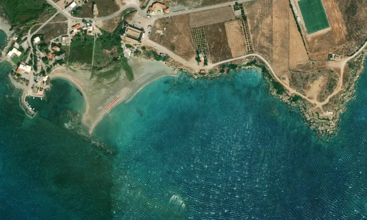 Flyfoto av Paralia Frangkokastelo