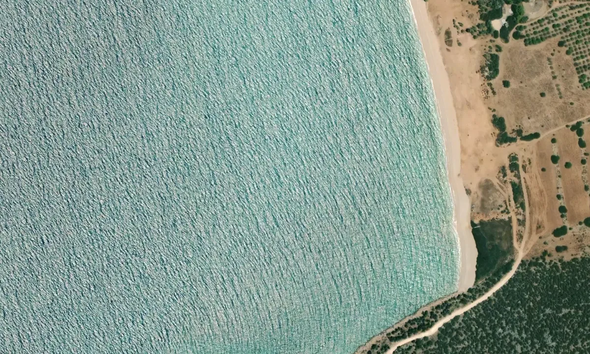 Satelite image of Paralia Salanti