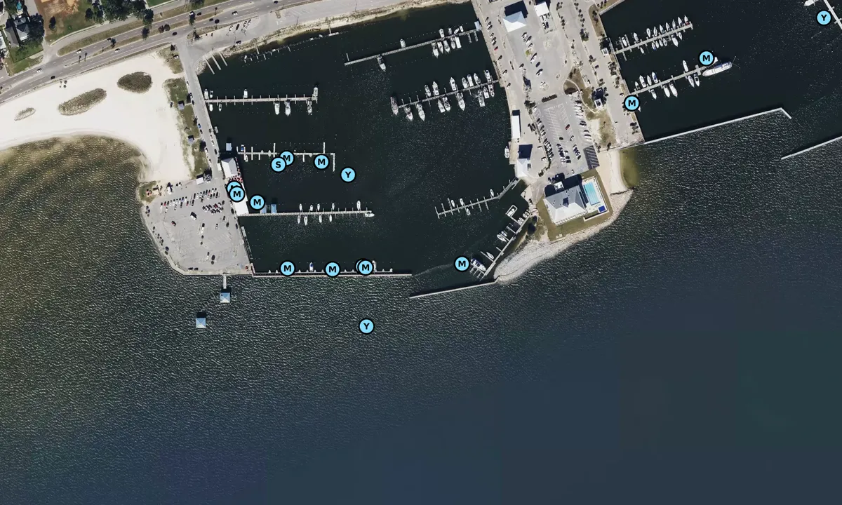 Satelite image of Pass Christian Harbor