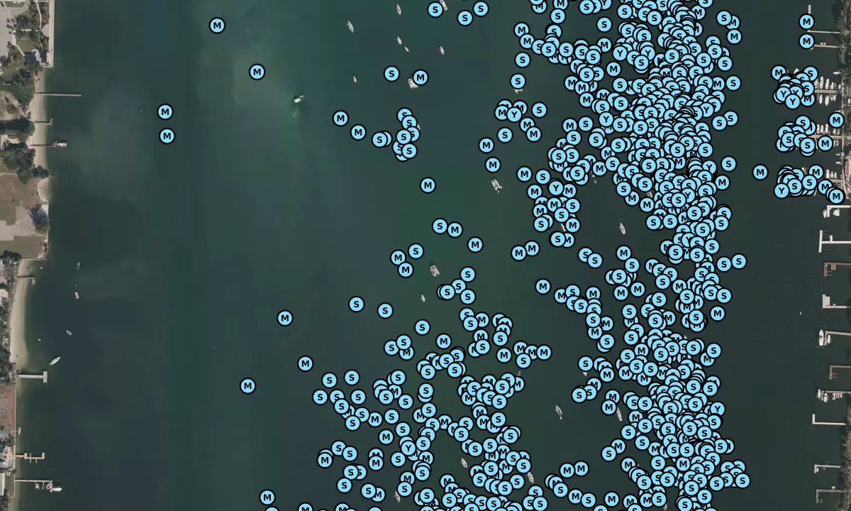 Satelite image of Peanut Island