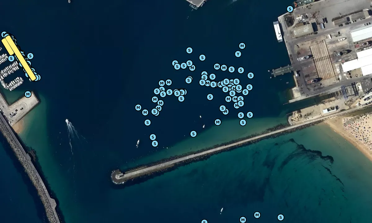 Satelite image of Peniche Harbour