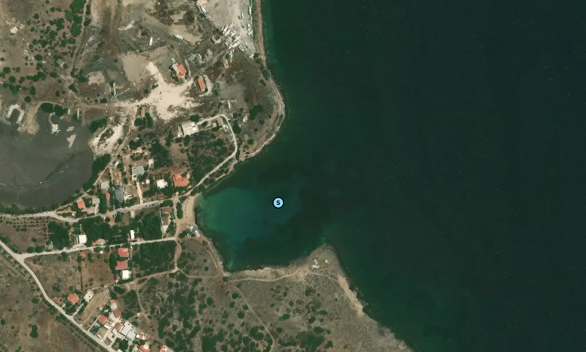 Satelite image of Perdika Beach