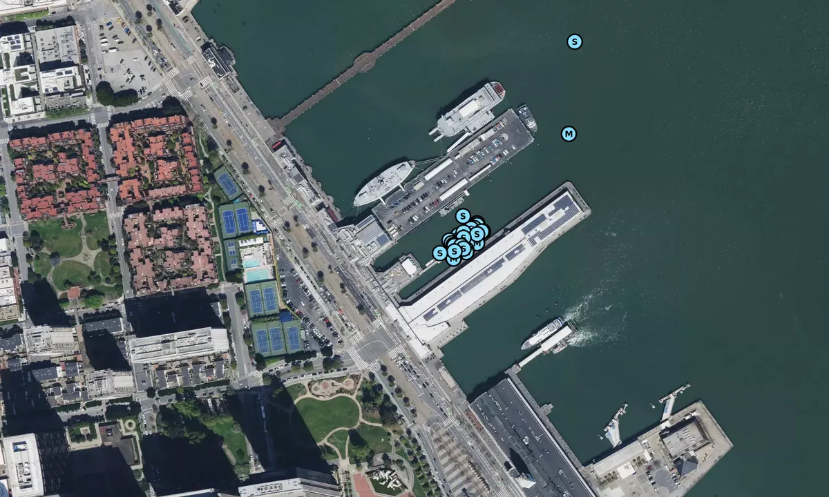 Satelite image of Pier 1 1/2