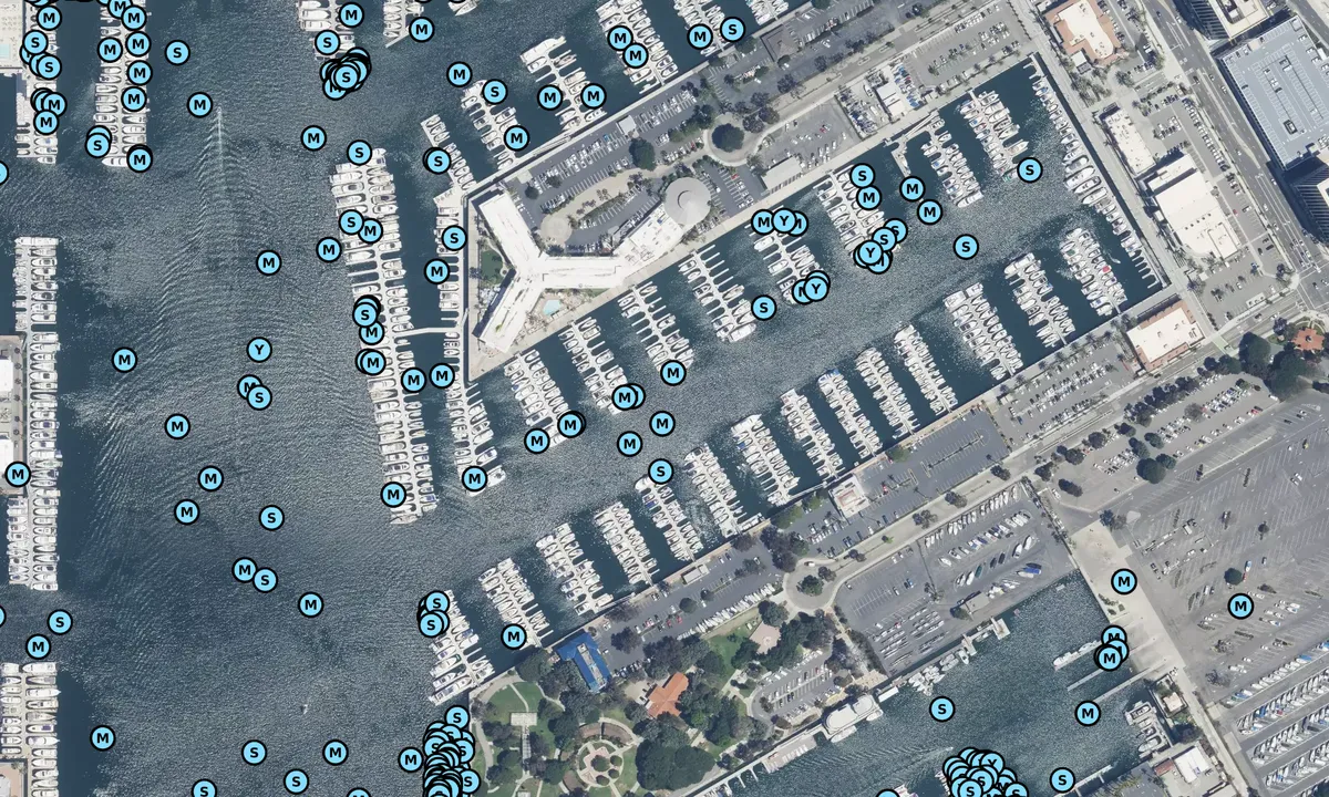 Satelite image of Pier 44 Marina - Marina del Rey