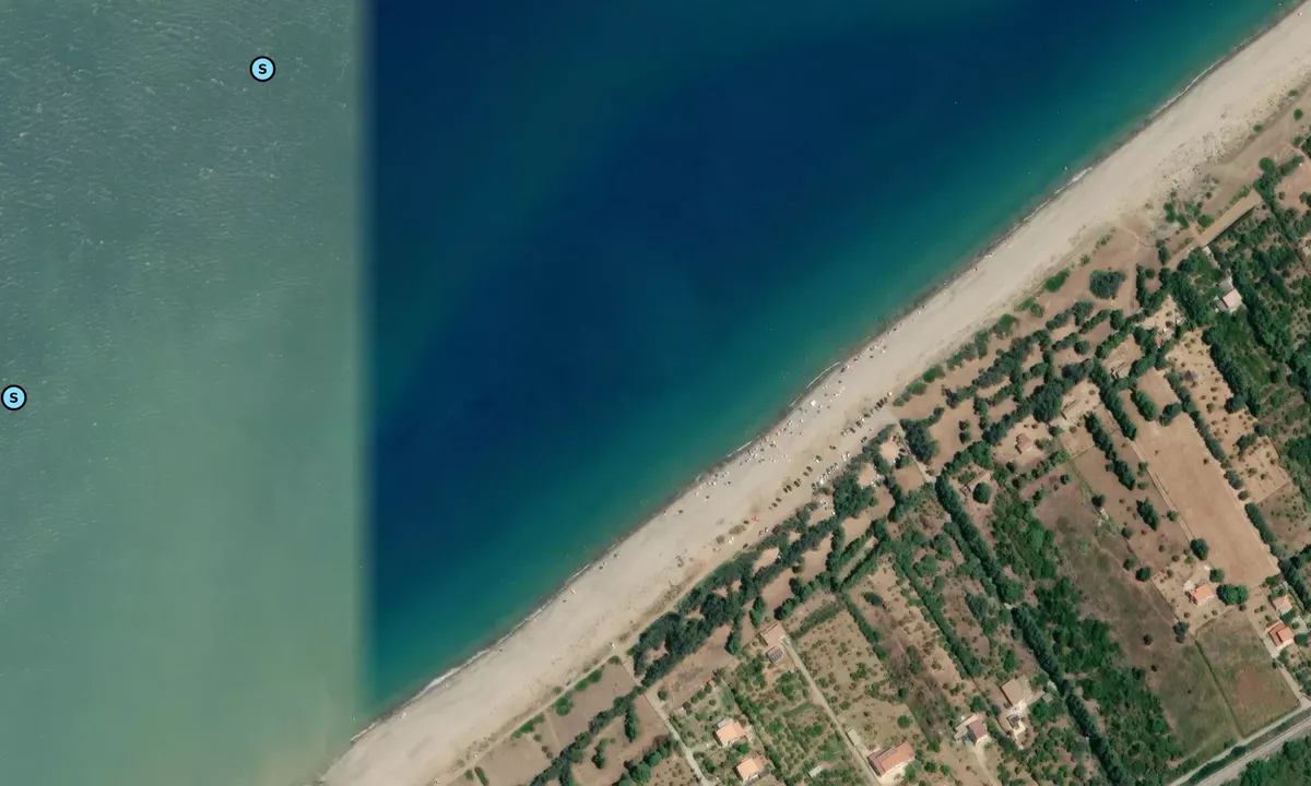 Satelite image of Pirate's Cove