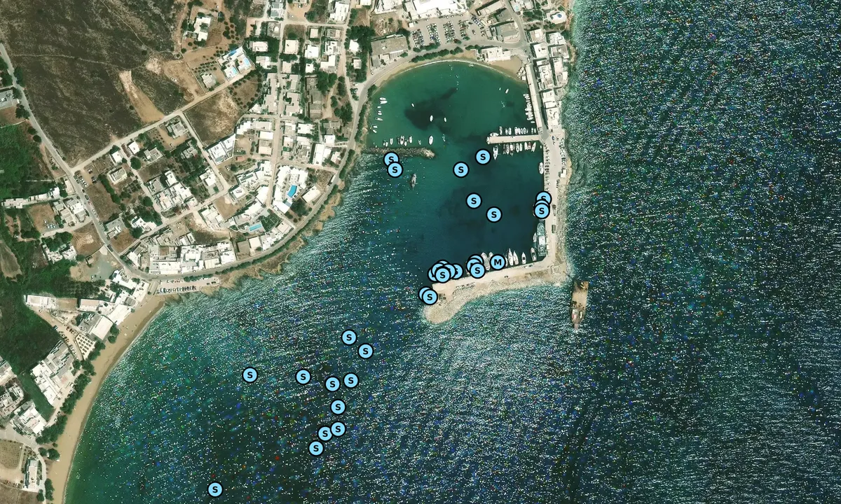 Satelite image of Piso Livadi