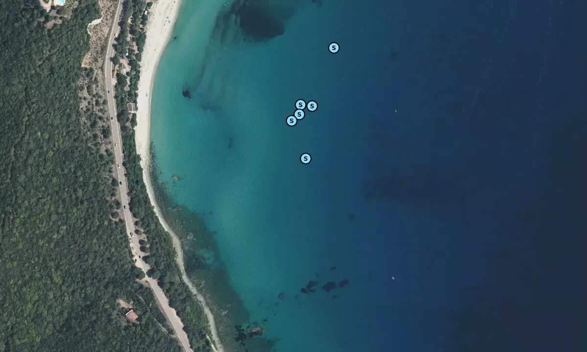 Satelite image of Plage de Cannella