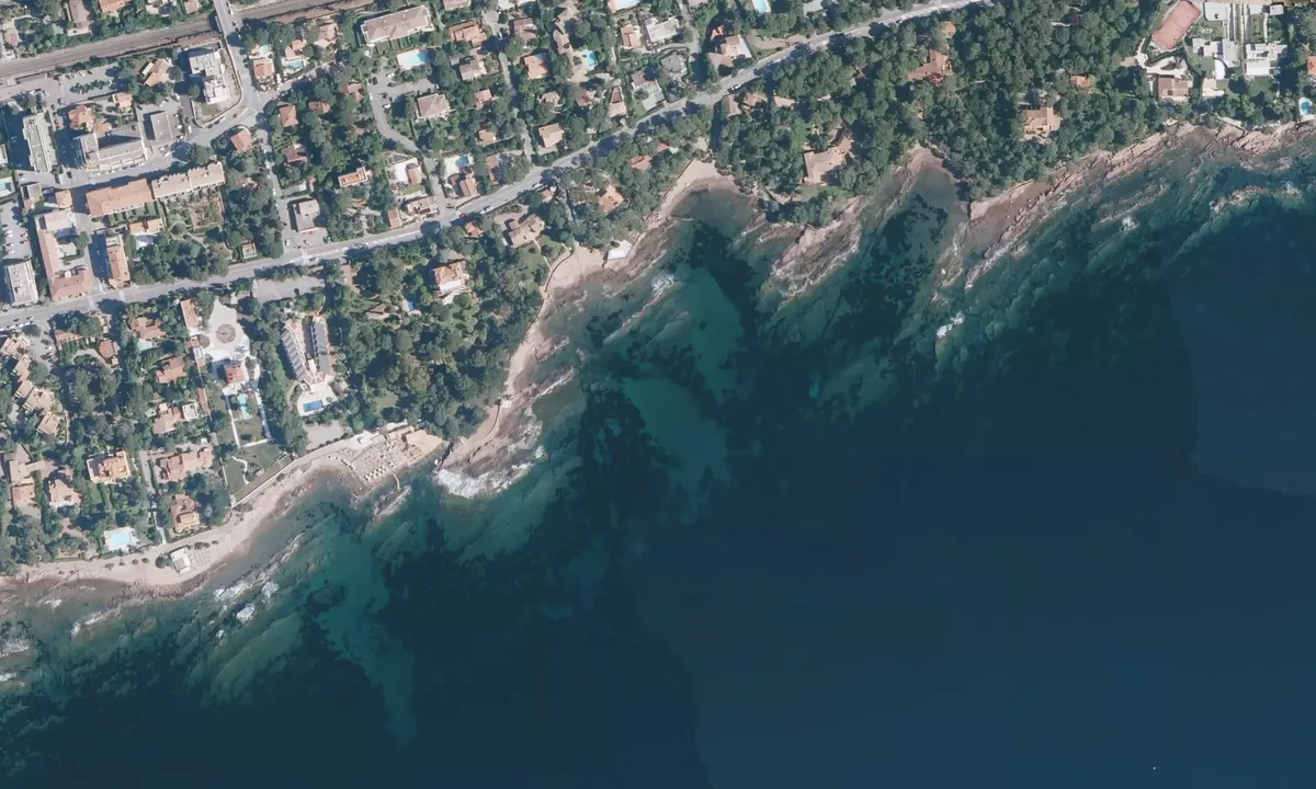 Flyfoto av Plage de l'homme mort