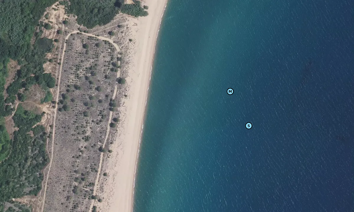 Satelite image of Plage de L'Ovu Santu