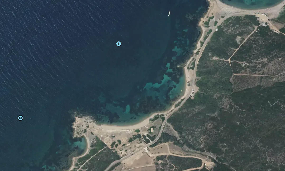Satelite image of Plage de Sant' Amanza