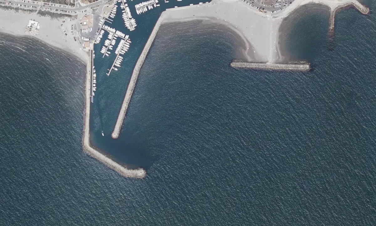 Flyfoto av Plage des Arènes