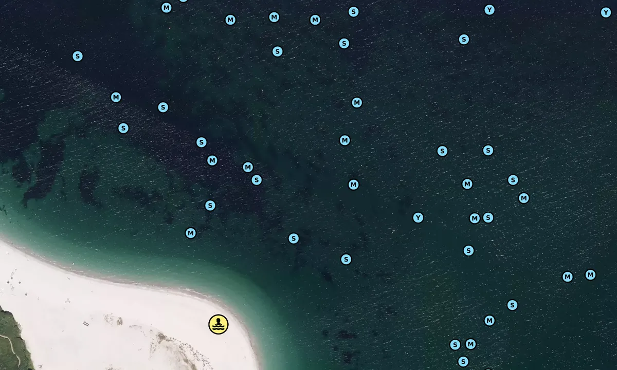 Satelite image of Plage des Grands sables