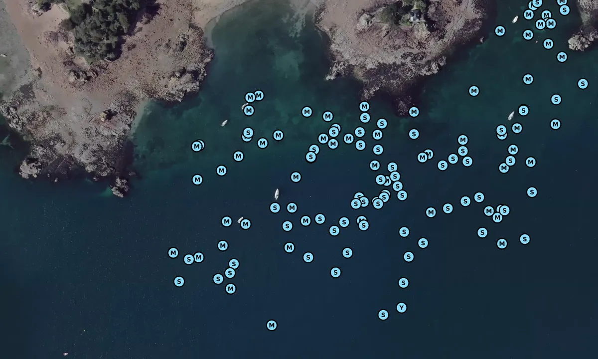 Satelite image of Plage du Guerzido