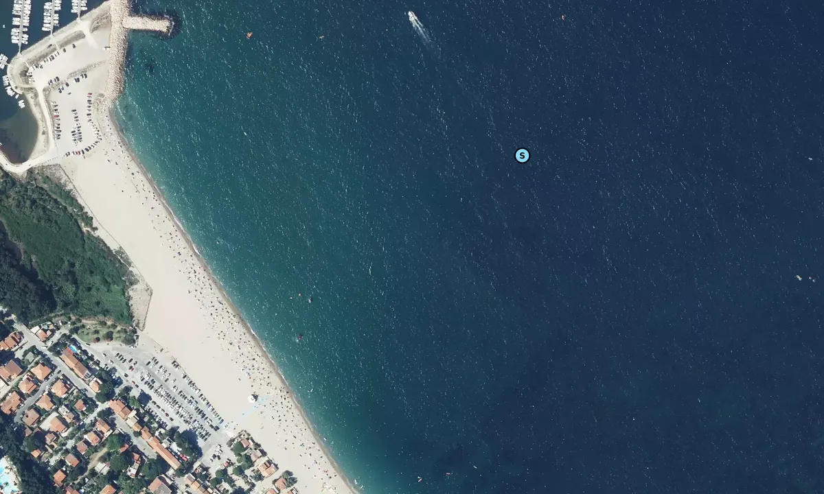 Satelite image of Plage du Racou