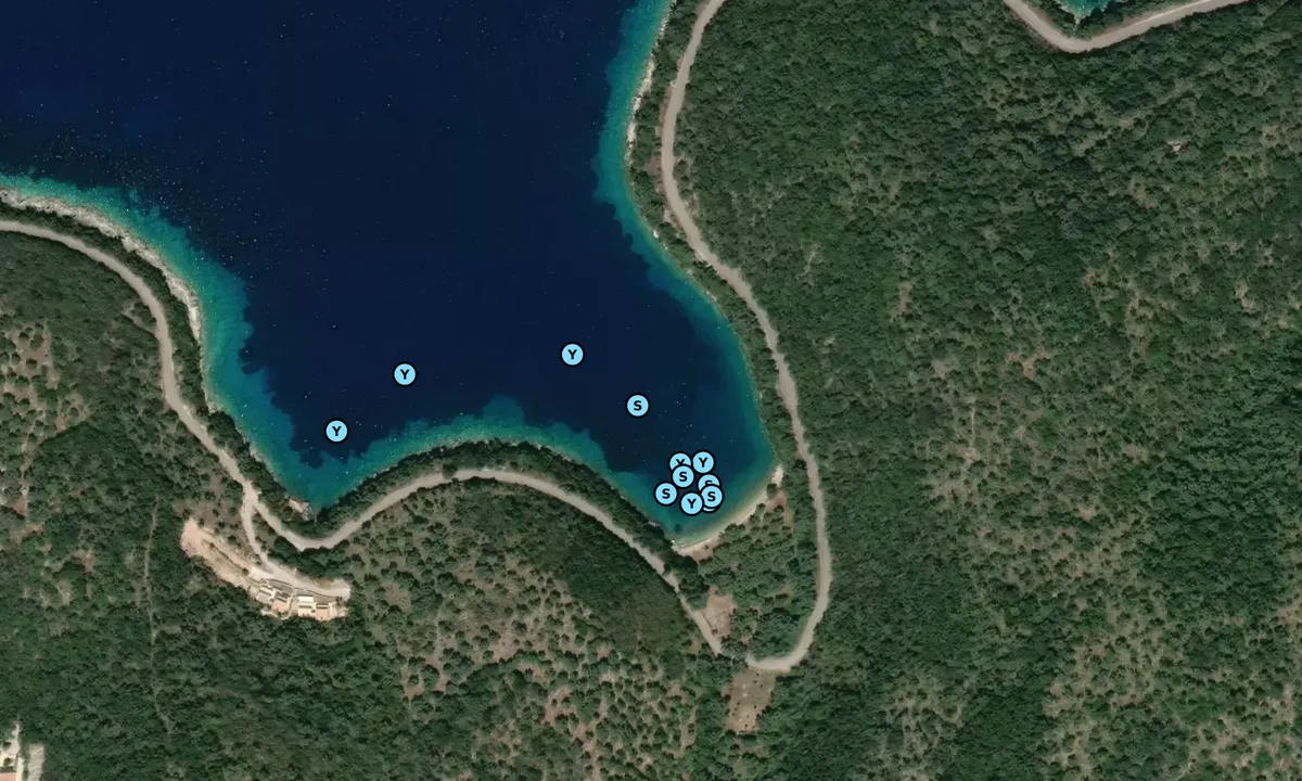 Satelite image of Platygiáli Cove