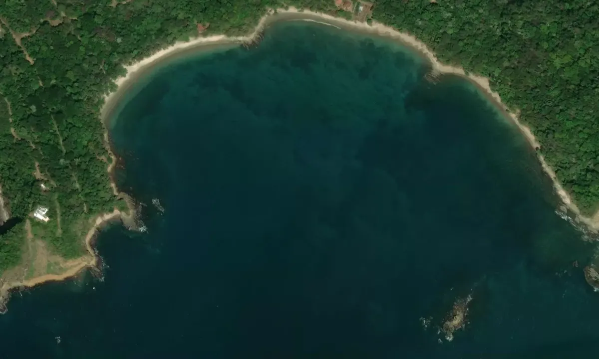 Satelite image of Playa Manzanillo