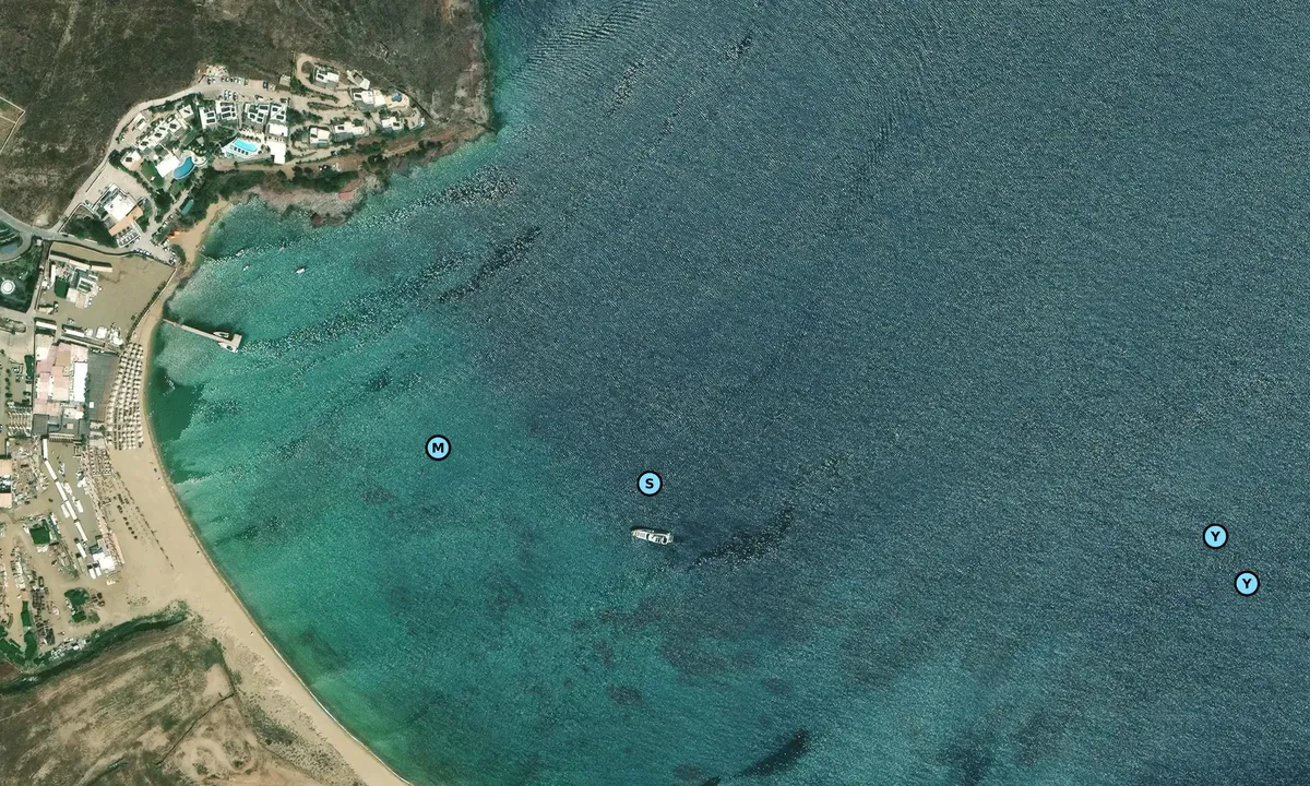 Satelite image of Playa Panormos