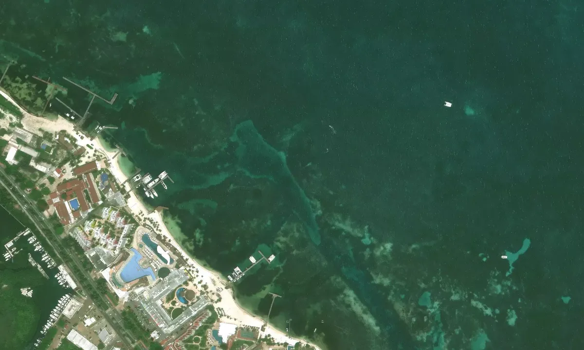 Satelite image of Playa Tortugas