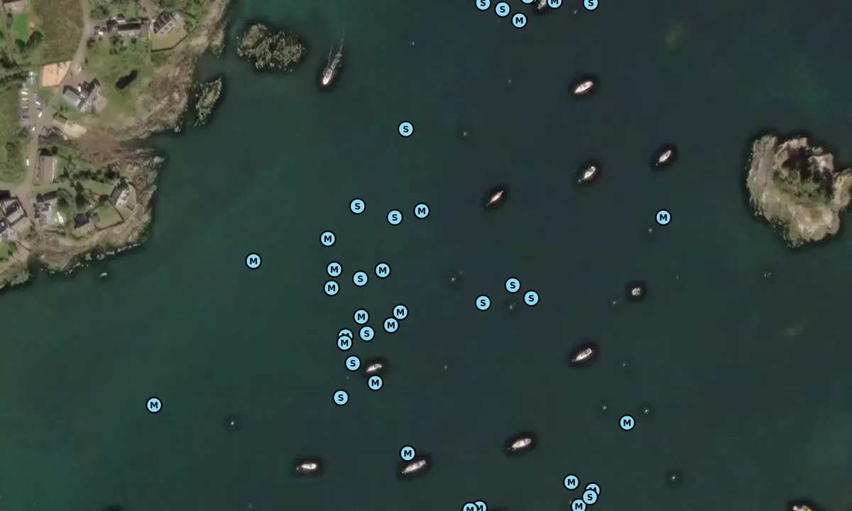 Satelite image of Plockton inner anchorage