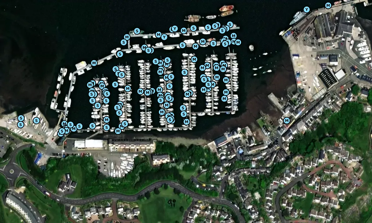 Satelite image of Plymouth Yacht Haven - England
