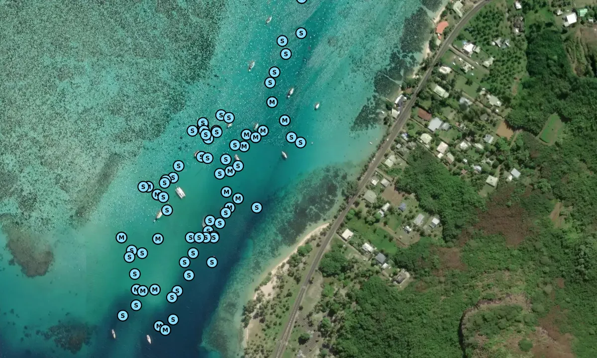 Satelite image of Point Vaipahu