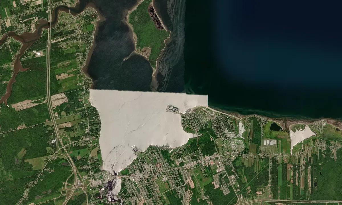 Flyfoto av Pointe-du-Chene Wharf