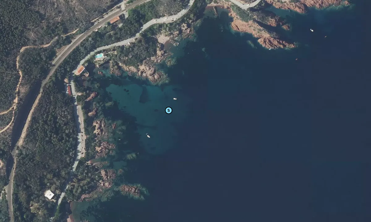 Satelite image of Pointe Notre Dame - Saint-Raphaël