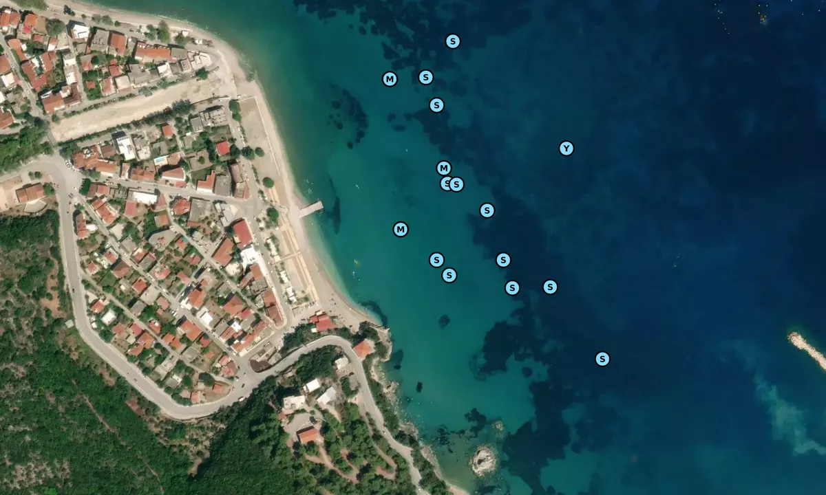 Satelite image of Poros Anchorage