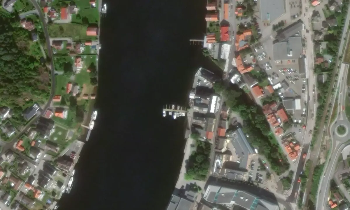 Satelite image of Porsgrunn Gjestebrygge (Østre Brygge)