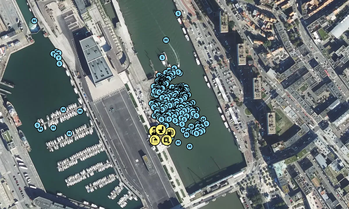 Satelite image of Port Boulogne sur Mer