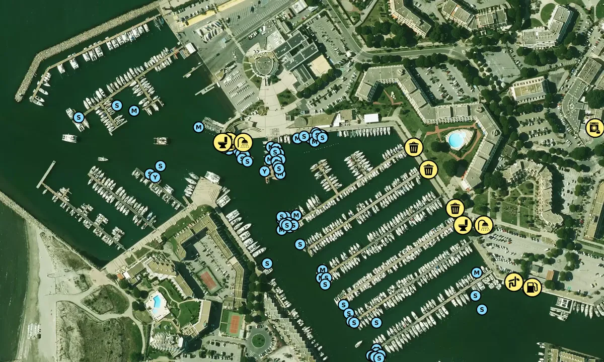 Satelite image of Port Camargue - Le Grau-du-Roi