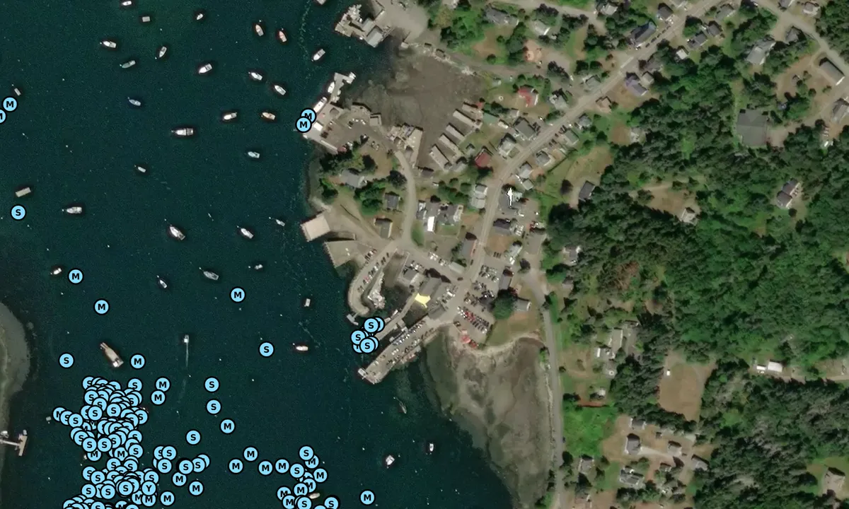 Satelite image of Port Clyde General Store