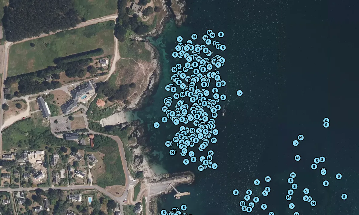 Satelite image of Port de Sauzon - outside