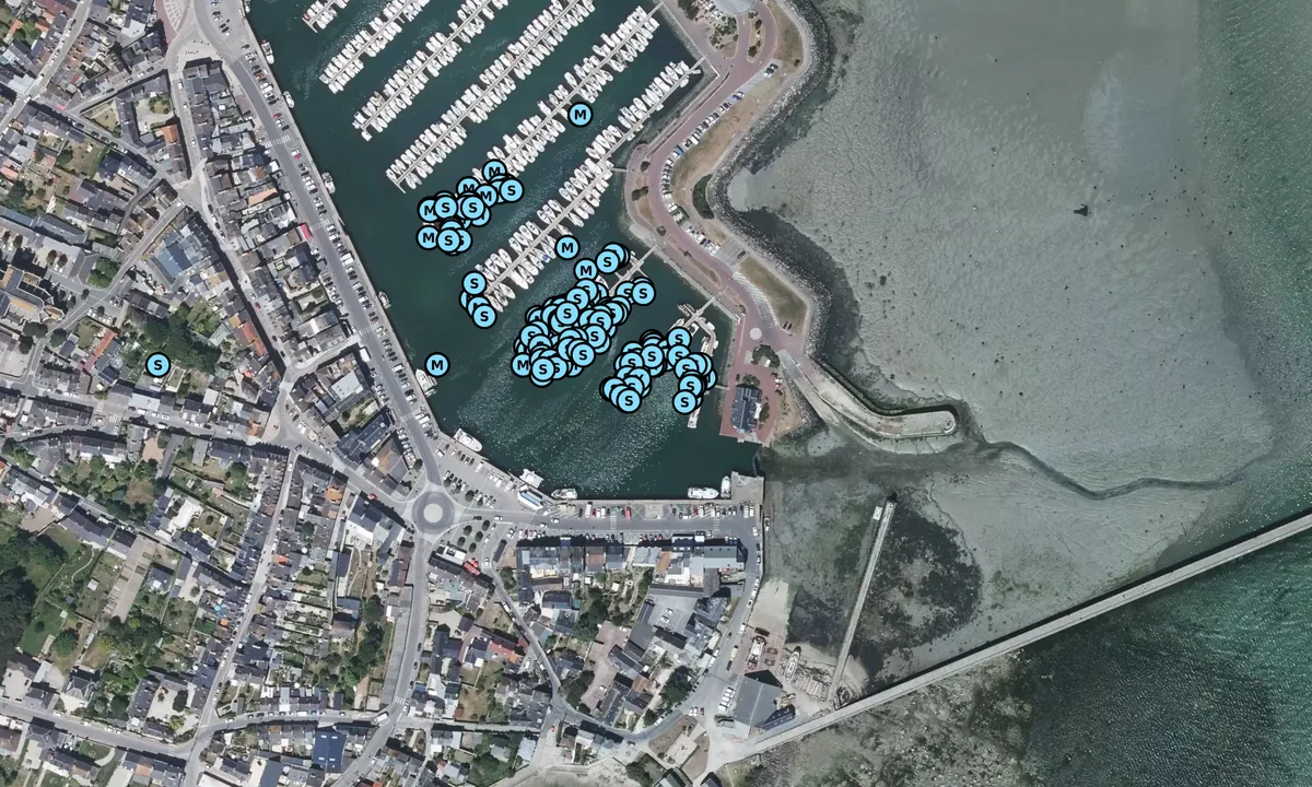 Satelite image of Port de St Vaast la Hougue Marina