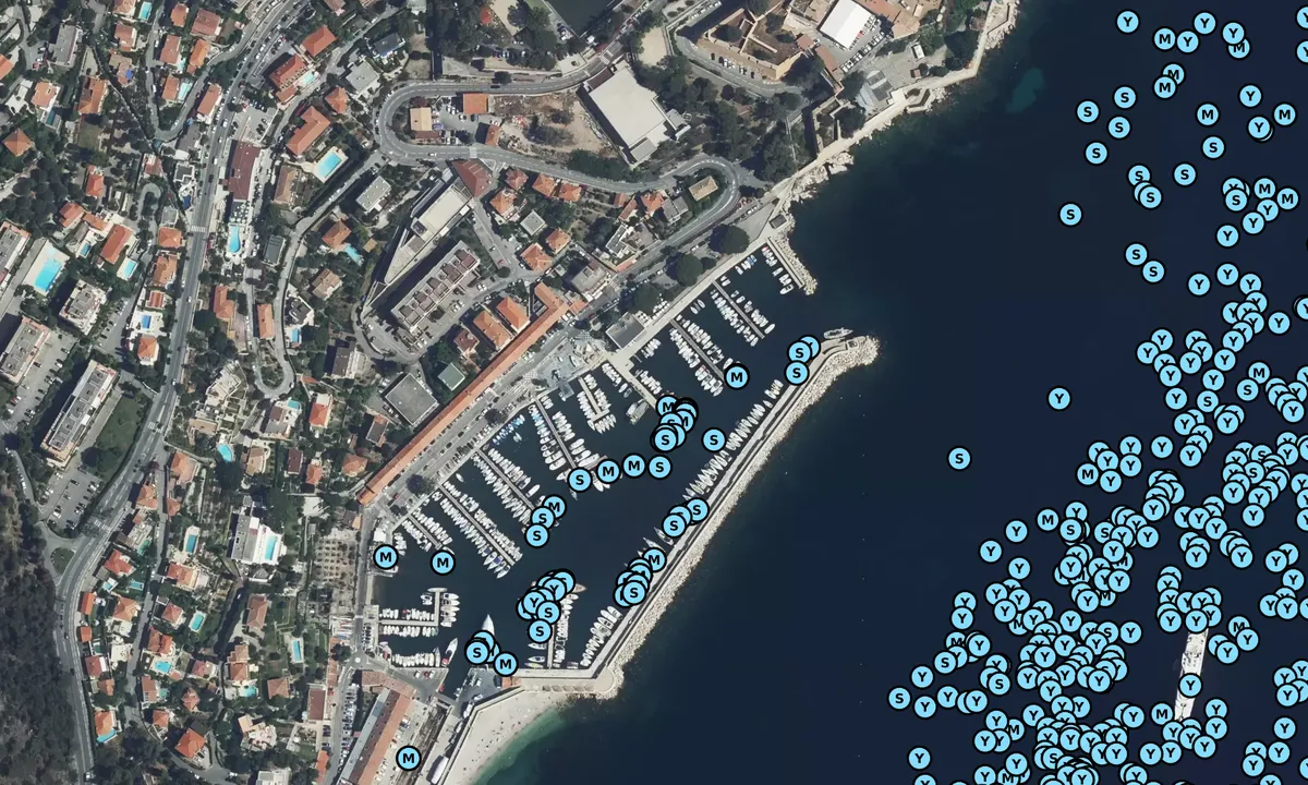 Satelite image of Port de Villefranche-Darse