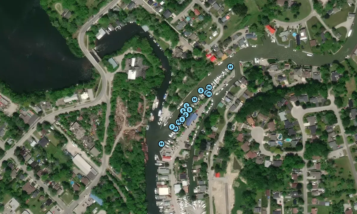 Satelite image of Port Dover Yacht Club