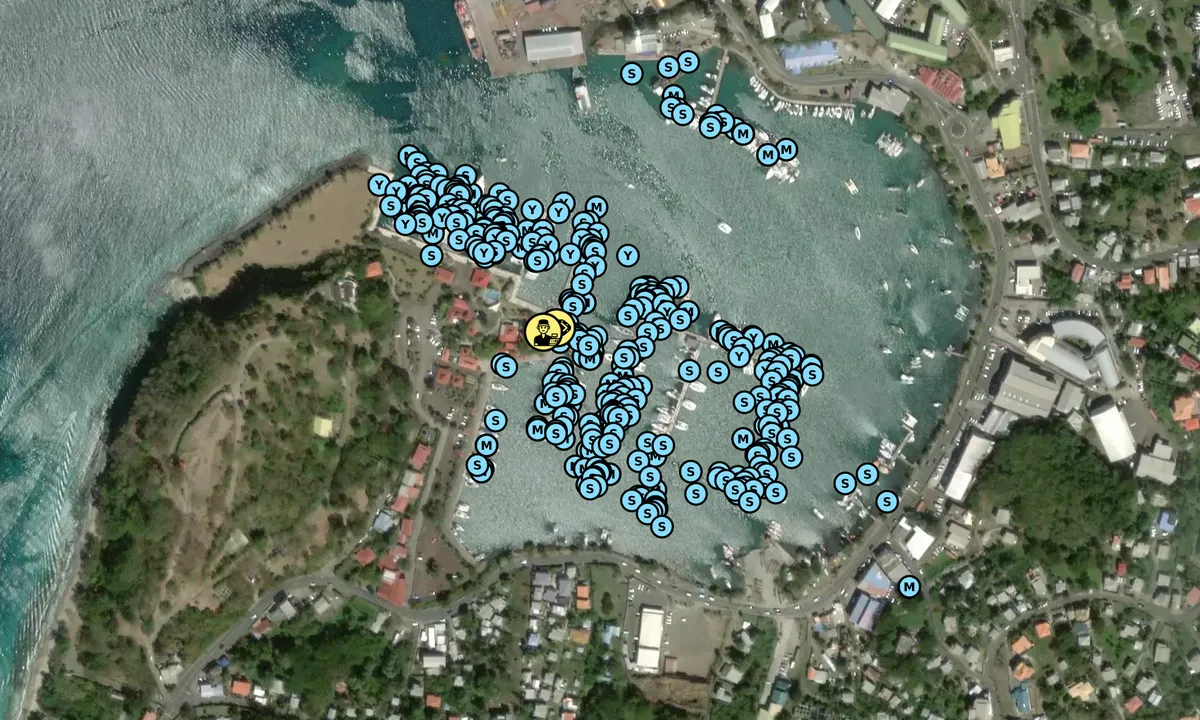 Satelite image of Port Louis Grenada Marina