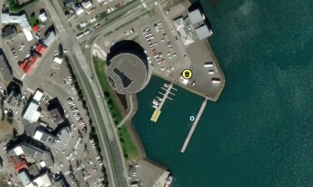 Satelite image of Port of Akureyri