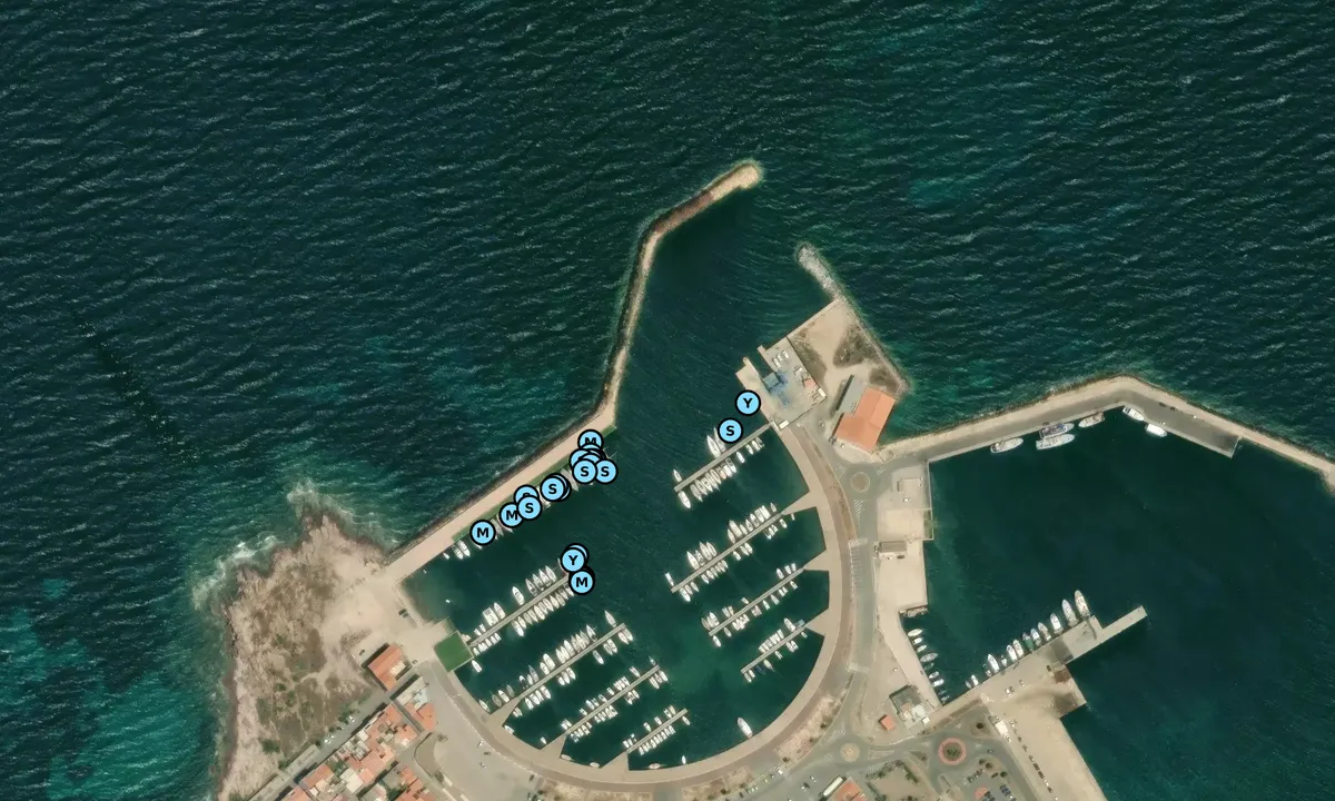 Satelite image of Port of Calasetta