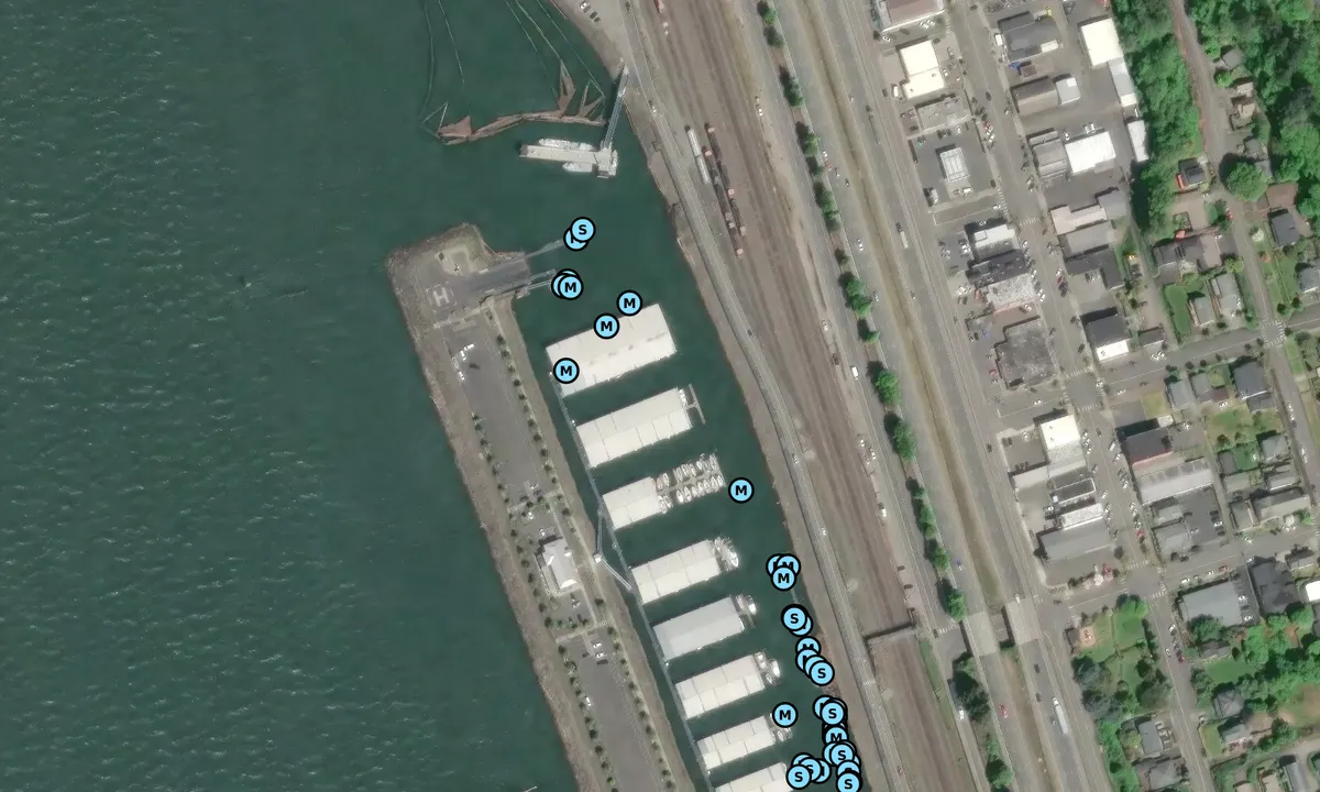 Satelite image of Port of Kalama Marina