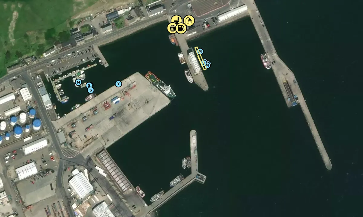 Satelite image of Port Scrabster