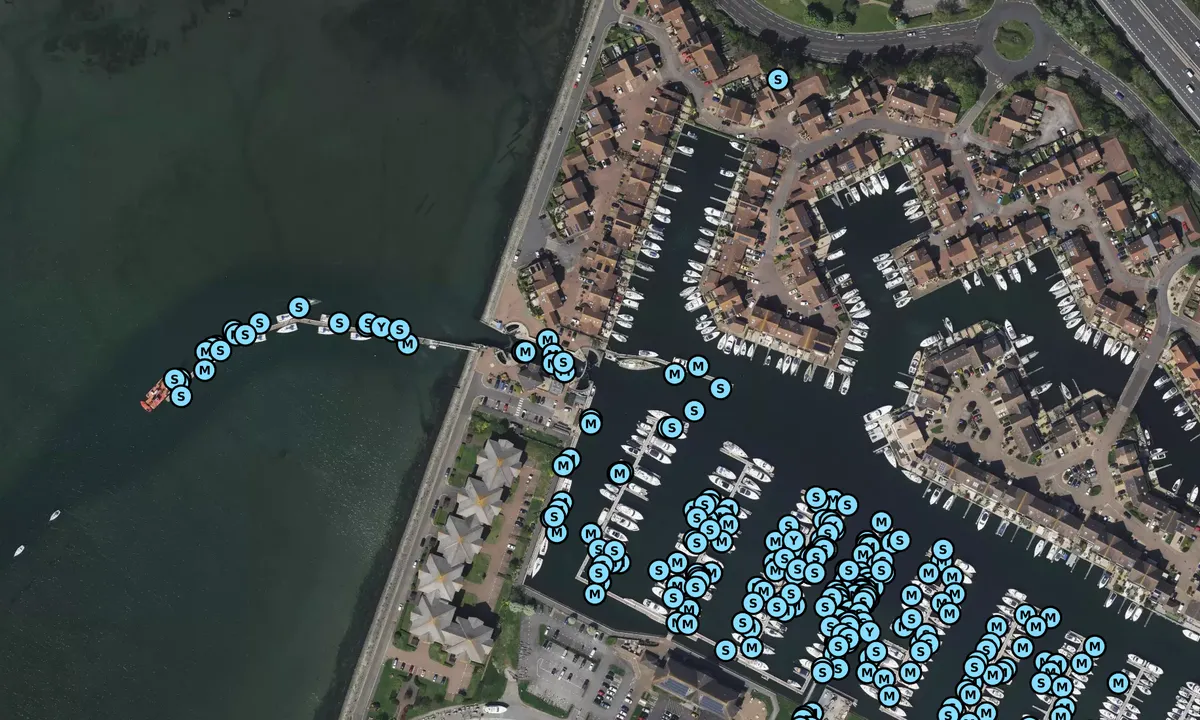 Satelite image of Port Solent Marina