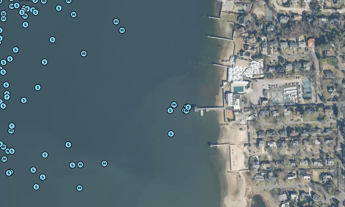 Satelite image of Port Washington Yacht Club